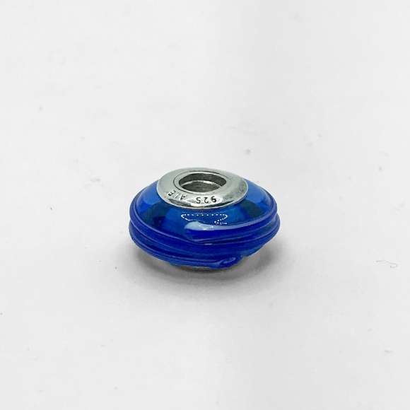 Pandora Blue Ribbon Murano Glass Charm - Picture 3 of 3